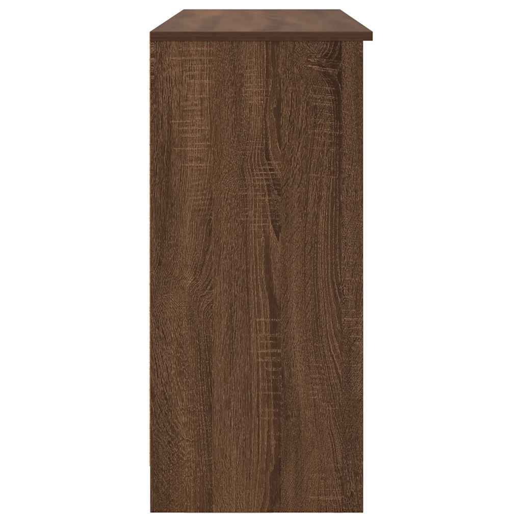 vidaXL Sideboard with Drawer Brown Oak 101x35x76 cm Engineered Wood