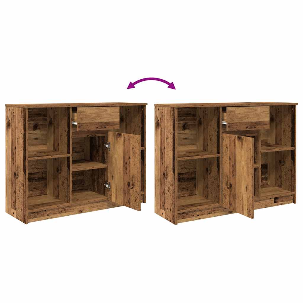 vidaXL Sideboard with Drawer Old Wood 101x35x76 cm Engineered Wood
