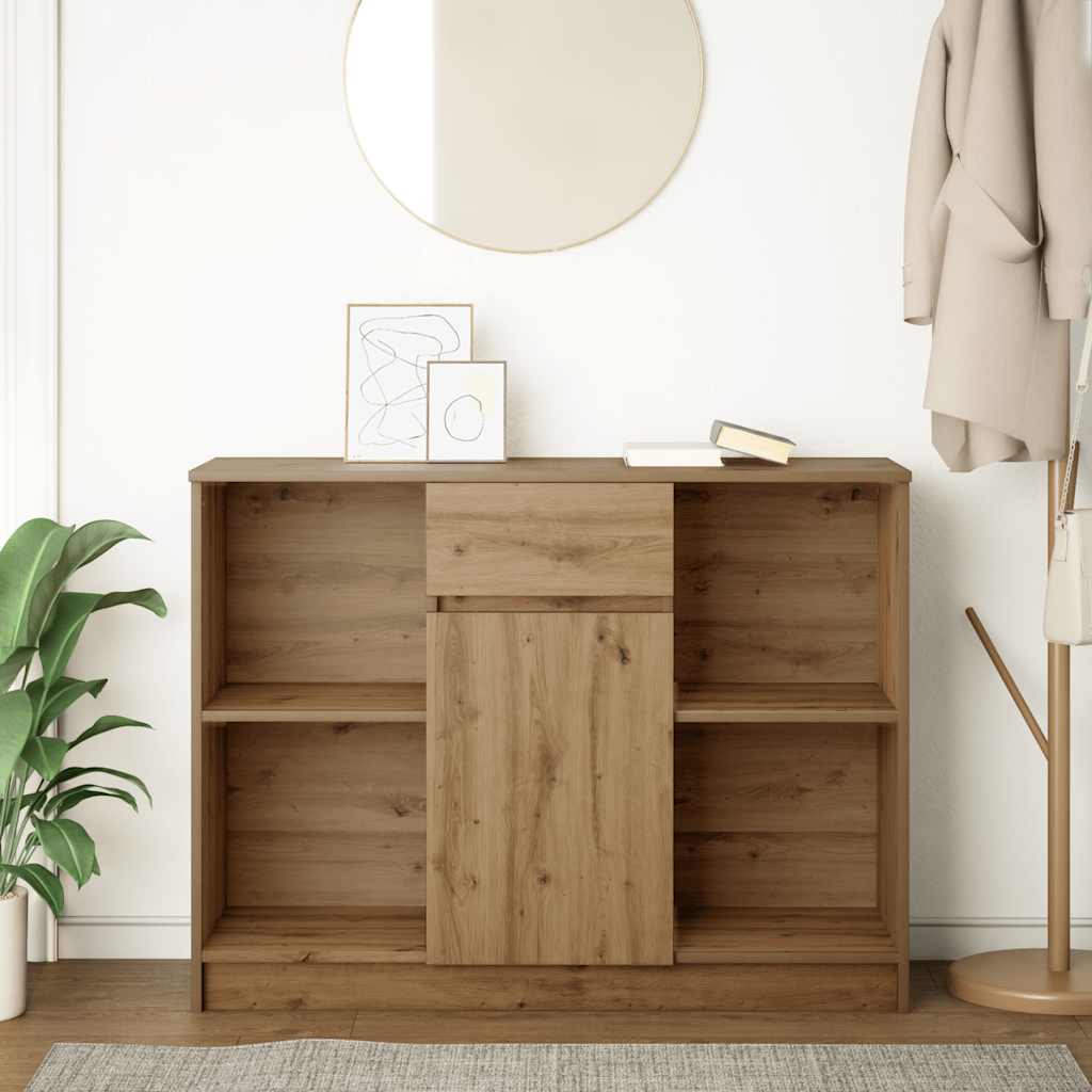 vidaXL Sideboard with Drawer Artisan Oak 101x35x76 cm Engineered Wood
