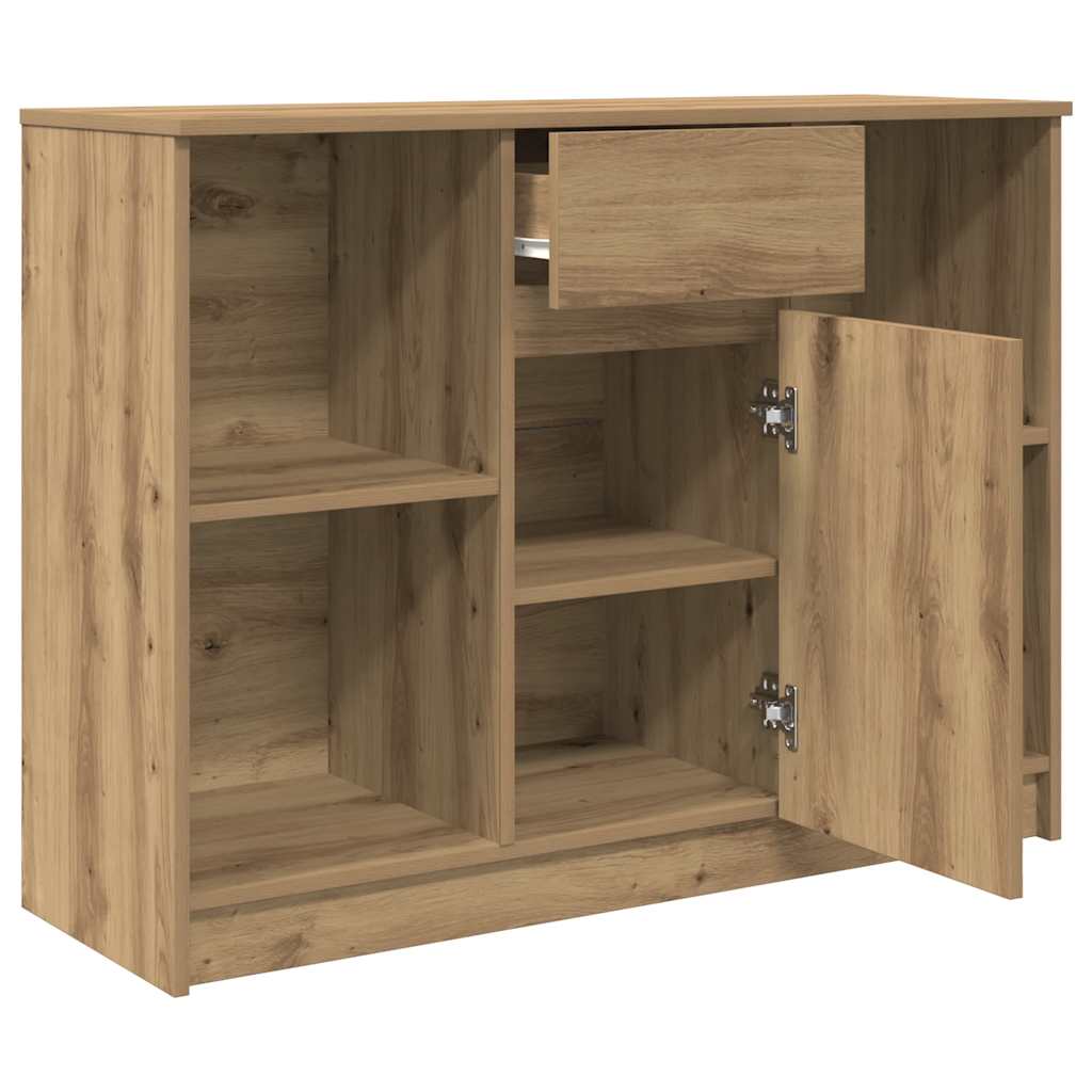 vidaXL Sideboard with Drawer Artisan Oak 101x35x76 cm Engineered Wood