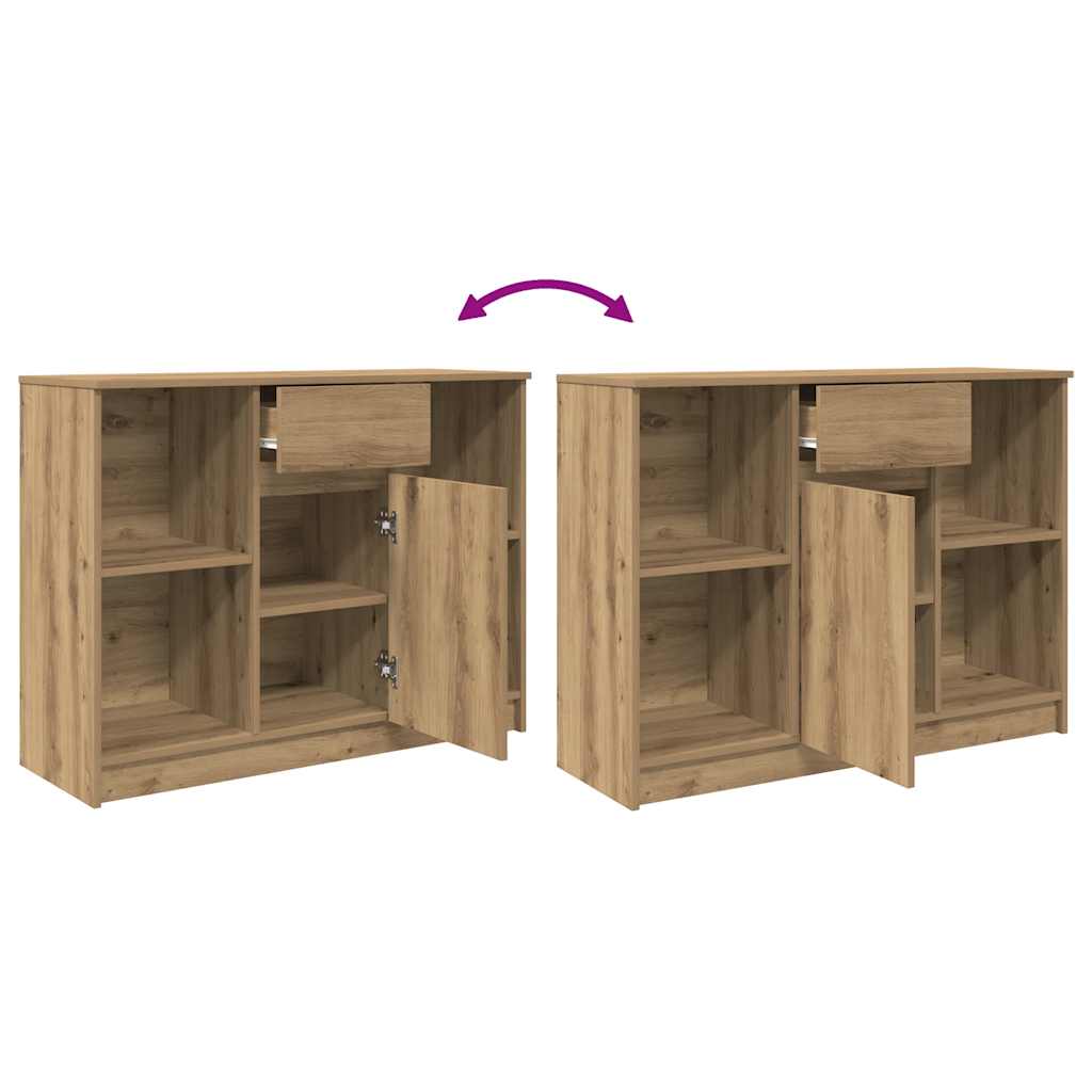 vidaXL Sideboard with Drawer Artisan Oak 101x35x76 cm Engineered Wood