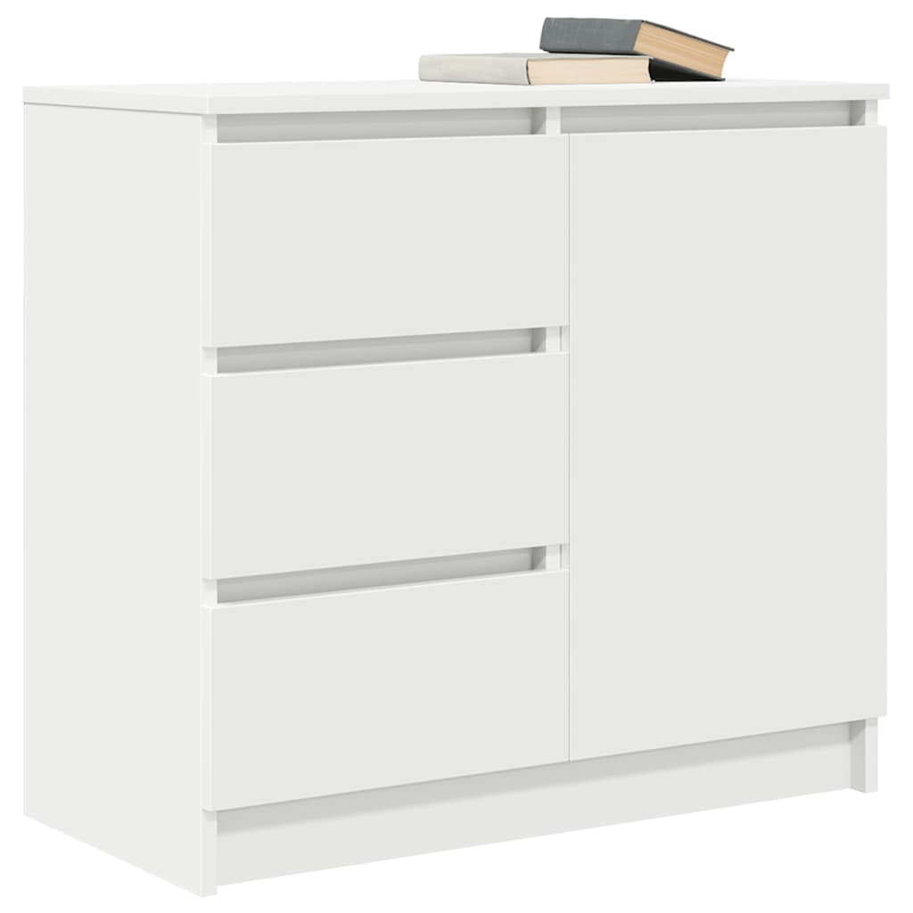 vidaXL Sideboard with Drawer White 71x35x65 cm Engineered Wood