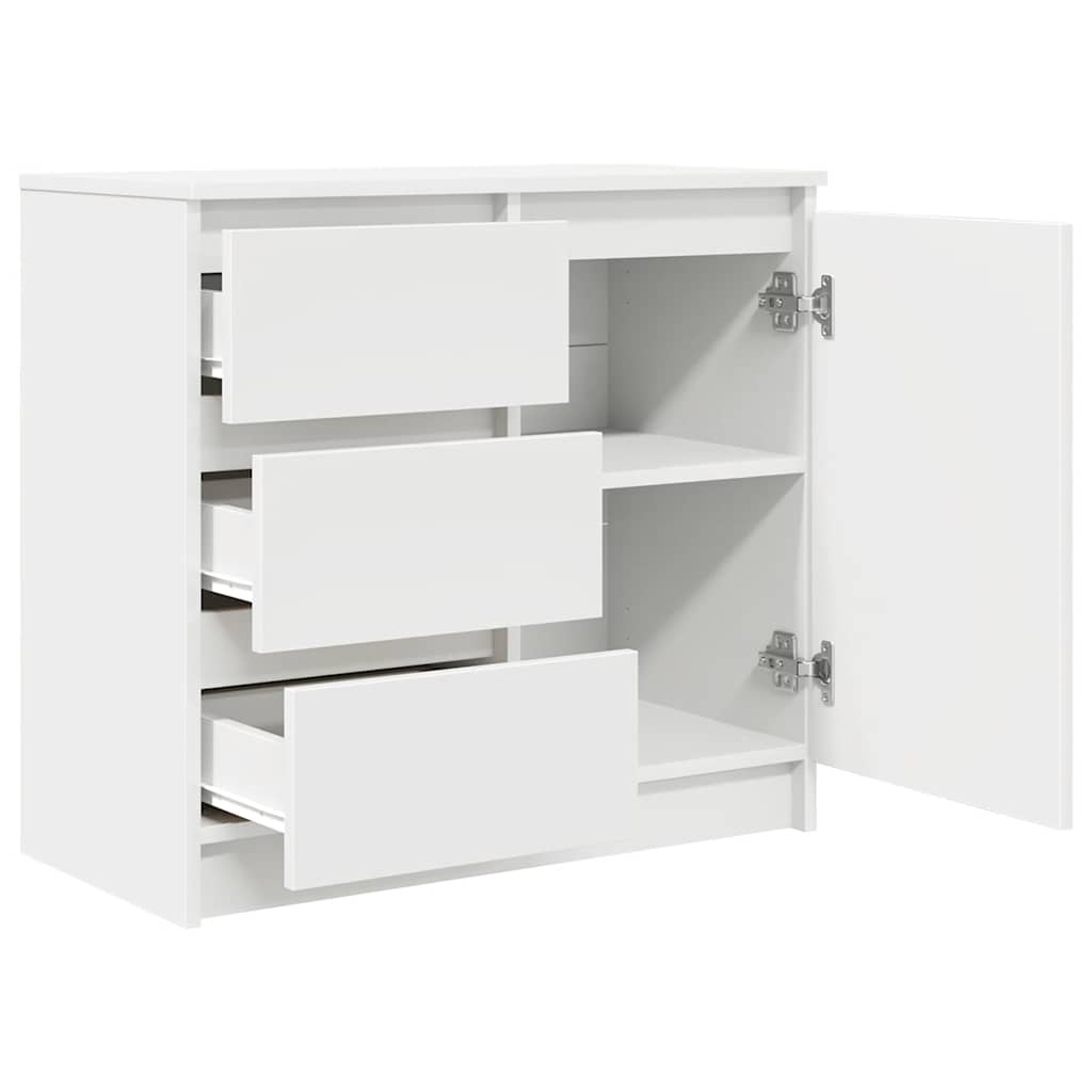 vidaXL Sideboard with Drawer White 71x35x65 cm Engineered Wood
