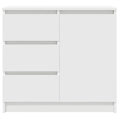 vidaXL Sideboard with Drawer White 71x35x65 cm Engineered Wood
