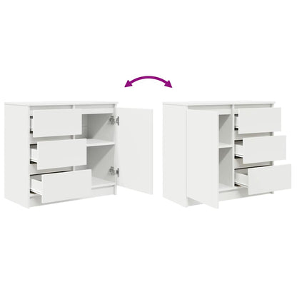 vidaXL Sideboard with Drawer White 71x35x65 cm Engineered Wood