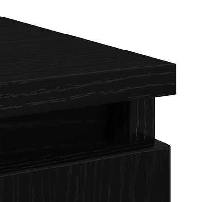 vidaXL Sideboard with Drawer Black Oak 71x35x65 cm Engineered Wood