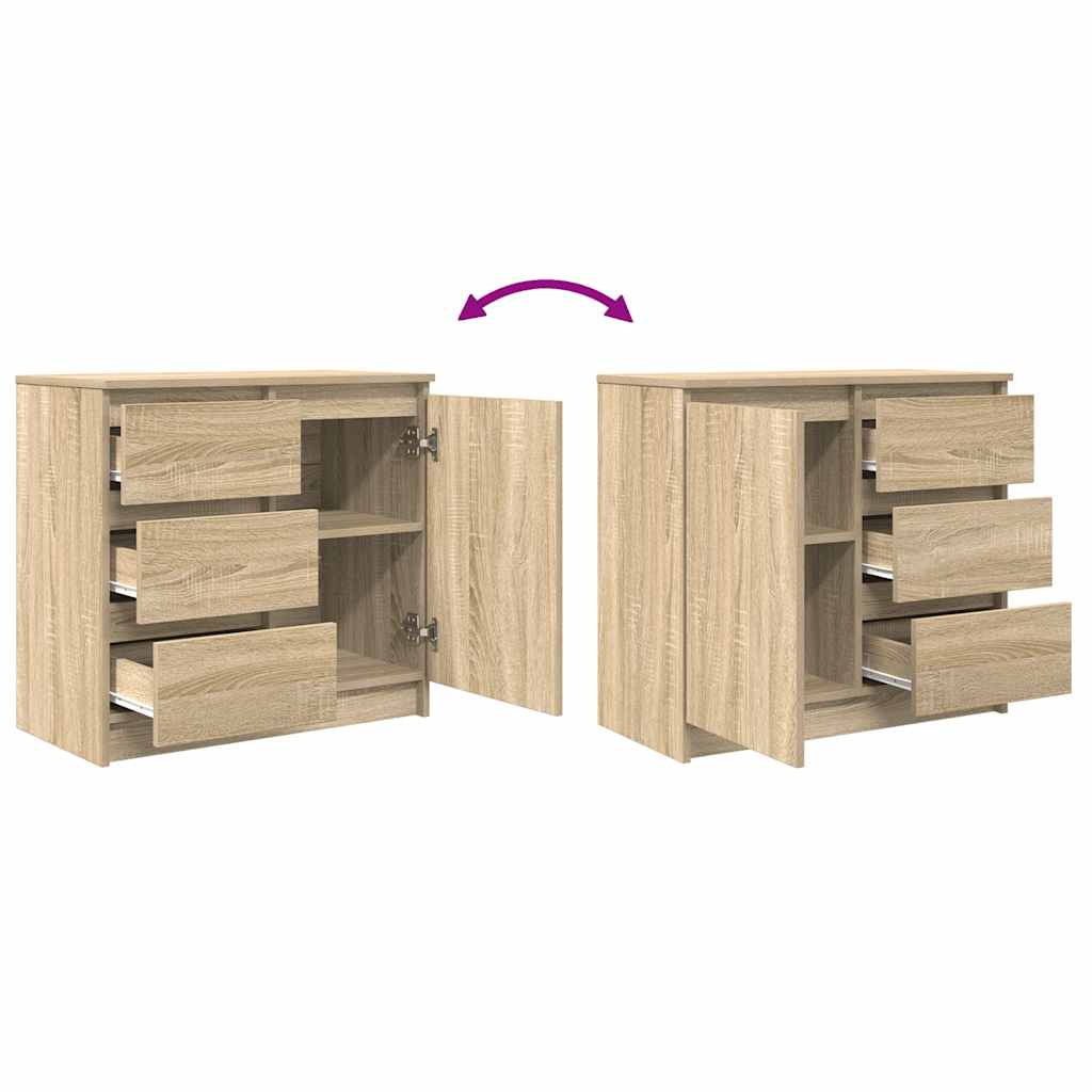 vidaXL Sideboard with Drawer Sonoma Oak 71x35x65 cm Engineered Wood