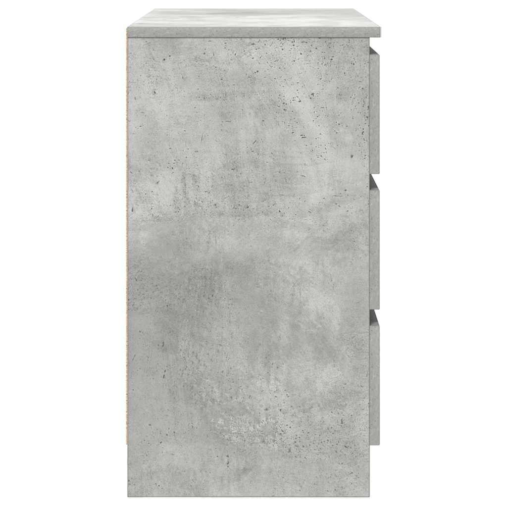 vidaXL Sideboard with Drawer Concrete Grey 71x35x65 cm Engineered Wood
