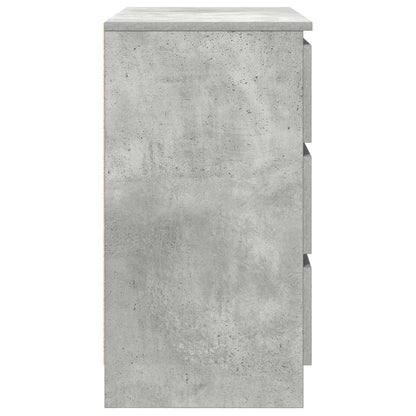 vidaXL Sideboard with Drawer Concrete Grey 71x35x65 cm Engineered Wood