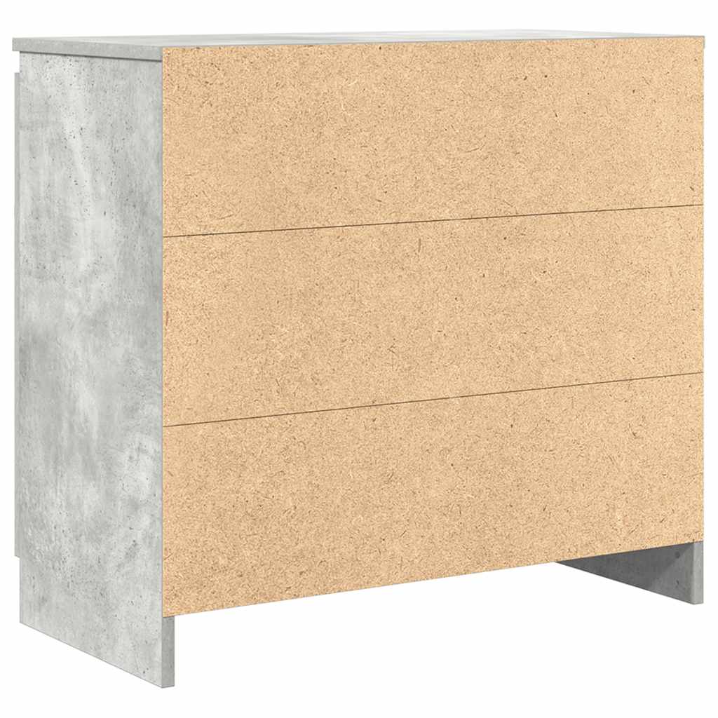 vidaXL Sideboard with Drawer Concrete Grey 71x35x65 cm Engineered Wood