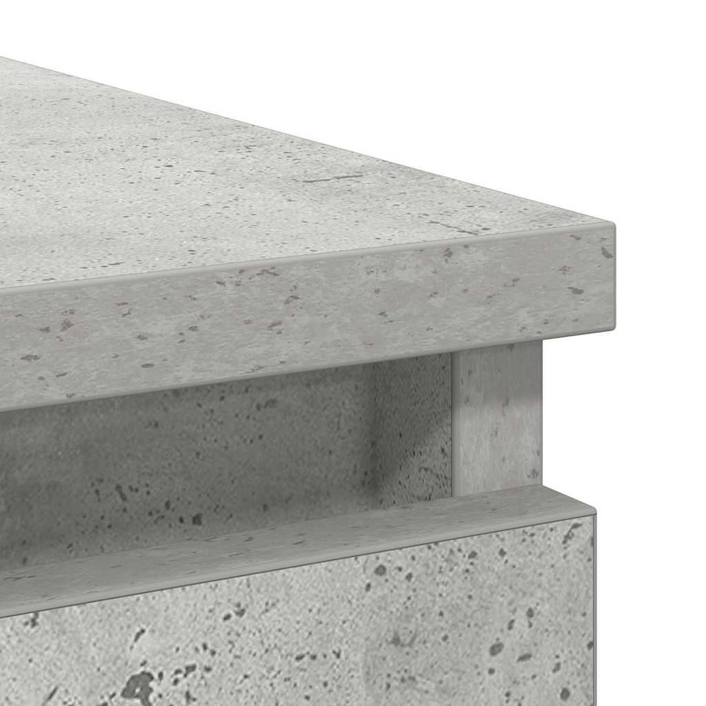 vidaXL Sideboard with Drawer Concrete Grey 71x35x65 cm Engineered Wood