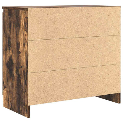 vidaXL Sideboard with Drawer Smoked Oak 71x35x65 cm Engineered Wood