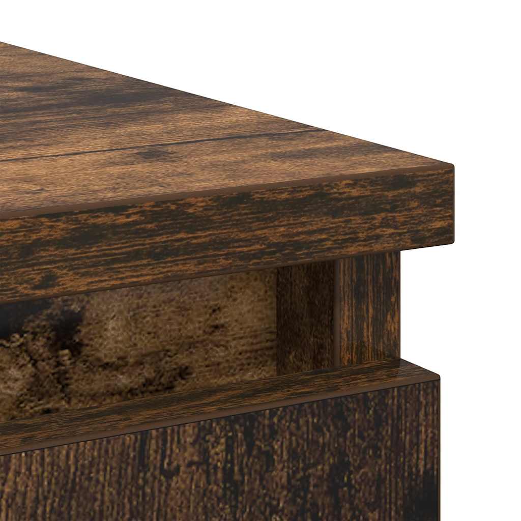 vidaXL Sideboard with Drawer Smoked Oak 71x35x65 cm Engineered Wood