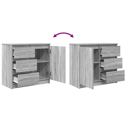 vidaXL Sideboard with Drawer Grey Sonoma 71x35x65 cm Engineered Wood