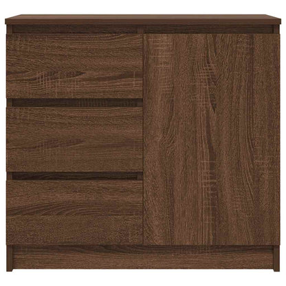 vidaXL Sideboard with Drawer Brown Oak 71x35x65 cm Engineered Wood