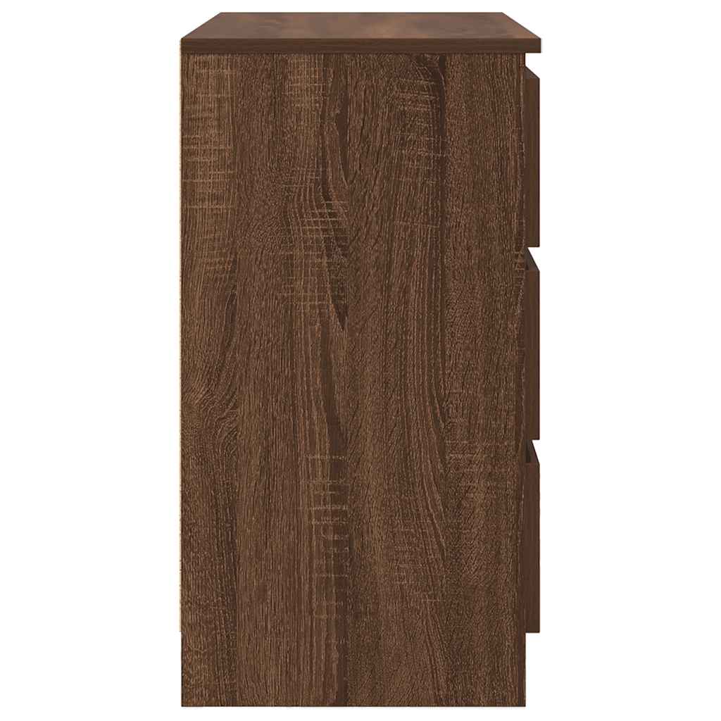 vidaXL Sideboard with Drawer Brown Oak 71x35x65 cm Engineered Wood