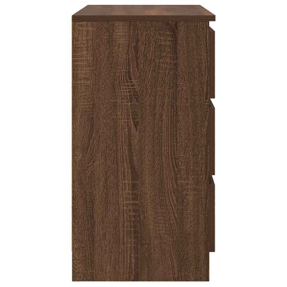vidaXL Sideboard with Drawer Brown Oak 71x35x65 cm Engineered Wood