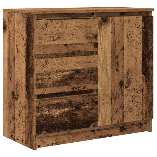 vidaXL Sideboard with Drawer Old Wood 71x35x65 cm Engineered Wood