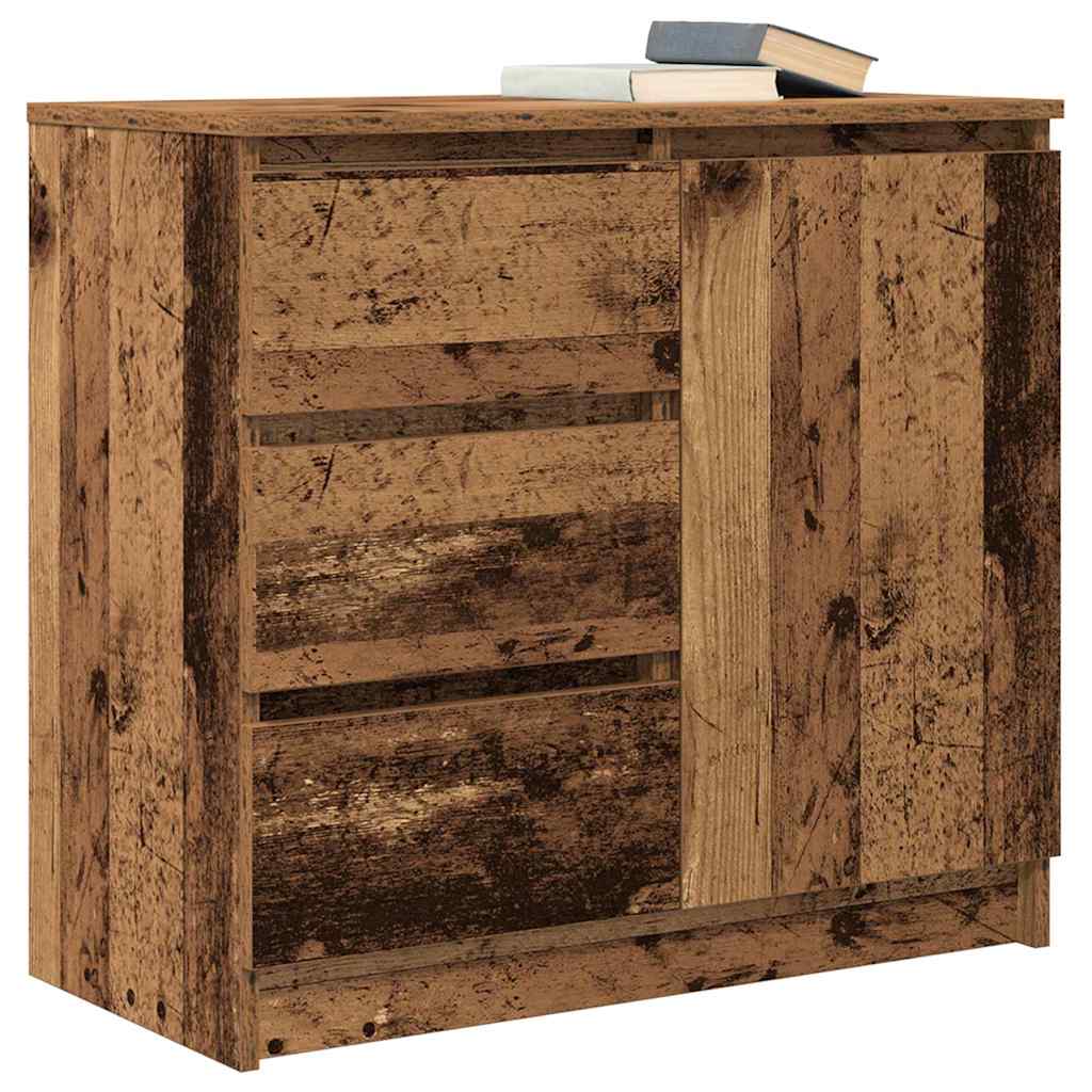 vidaXL Sideboard with Drawer Old Wood 71x35x65 cm Engineered Wood