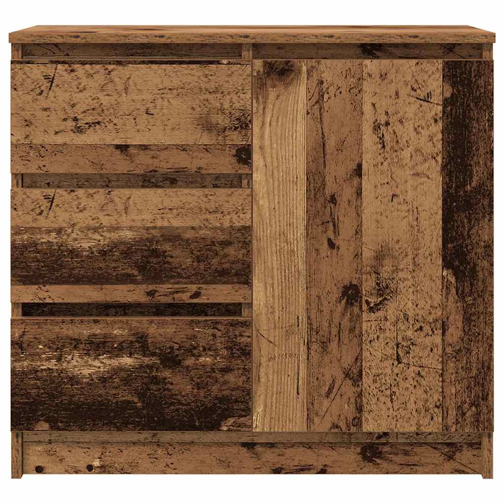 vidaXL Sideboard with Drawer Old Wood 71x35x65 cm Engineered Wood