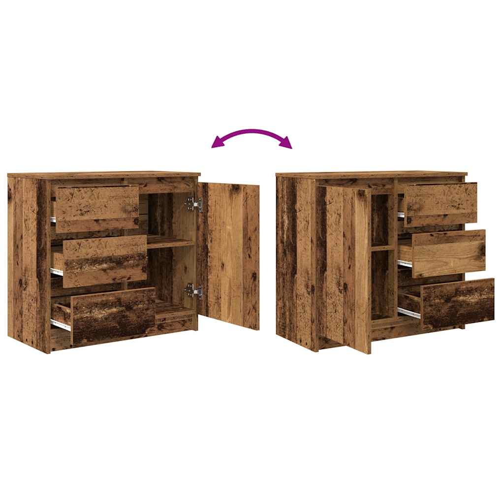 vidaXL Sideboard with Drawer Old Wood 71x35x65 cm Engineered Wood