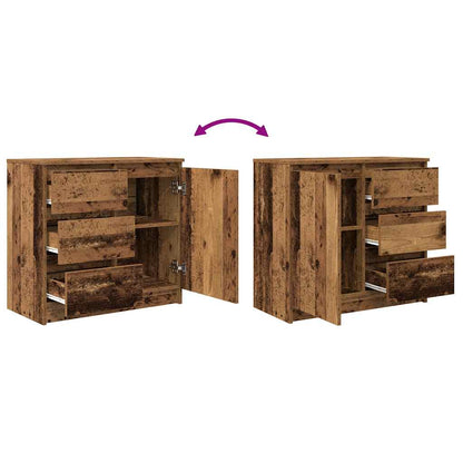 vidaXL Sideboard with Drawer Old Wood 71x35x65 cm Engineered Wood