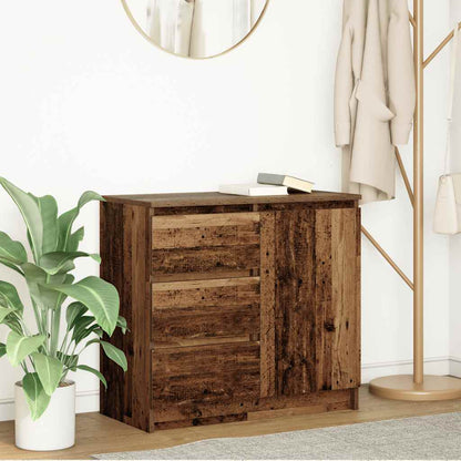 vidaXL Sideboard with Drawer Old Wood 71x35x65 cm Engineered Wood