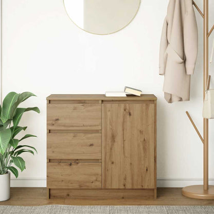 vidaXL Sideboard with Drawer Artisan Oak 71x35x65 cm Engineered Wood