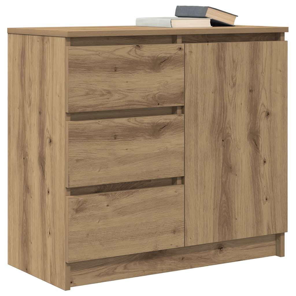 vidaXL Sideboard with Drawer Artisan Oak 71x35x65 cm Engineered Wood