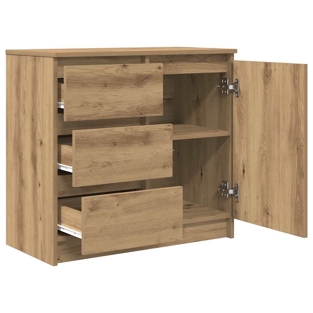 vidaXL Sideboard with Drawer Artisan Oak 71x35x65 cm Engineered Wood