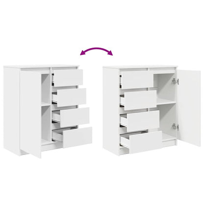 vidaXL Sideboard with Drawers White 71x35x84 cm Engineered Wood
