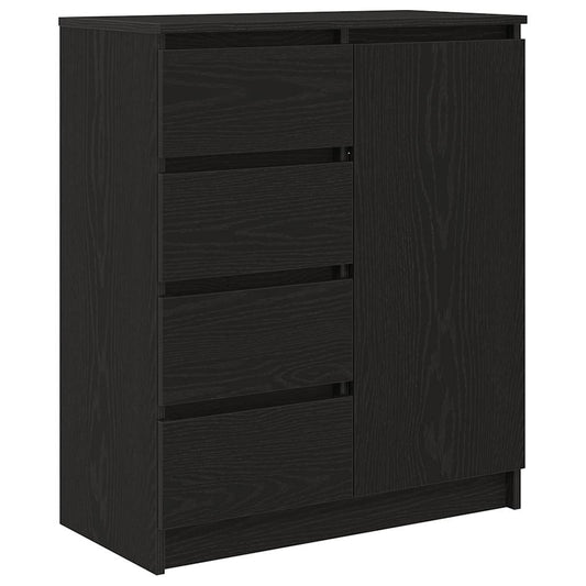 vidaXL Sideboard with Drawers Black Oak 71x35x84 cm Engineered Wood