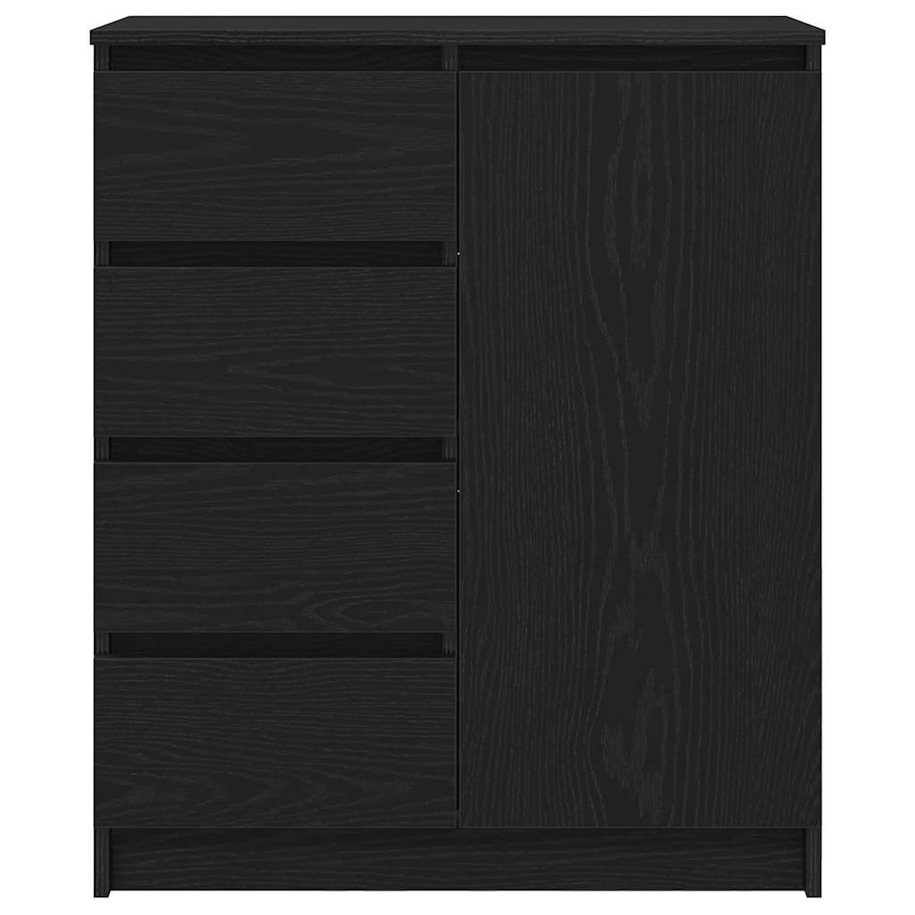 vidaXL Sideboard with Drawers Black Oak 71x35x84 cm Engineered Wood