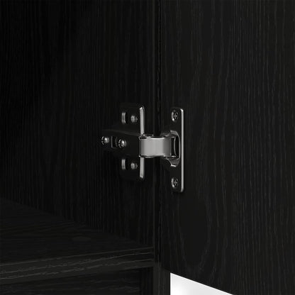 vidaXL Sideboard with Drawers Black Oak 71x35x84 cm Engineered Wood