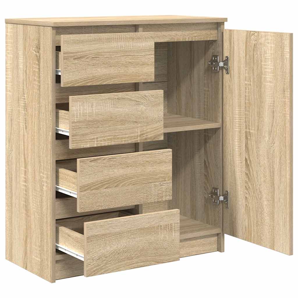 vidaXL Sideboard with Drawers Sonoma Oak 71x35x84 cm Engineered Wood