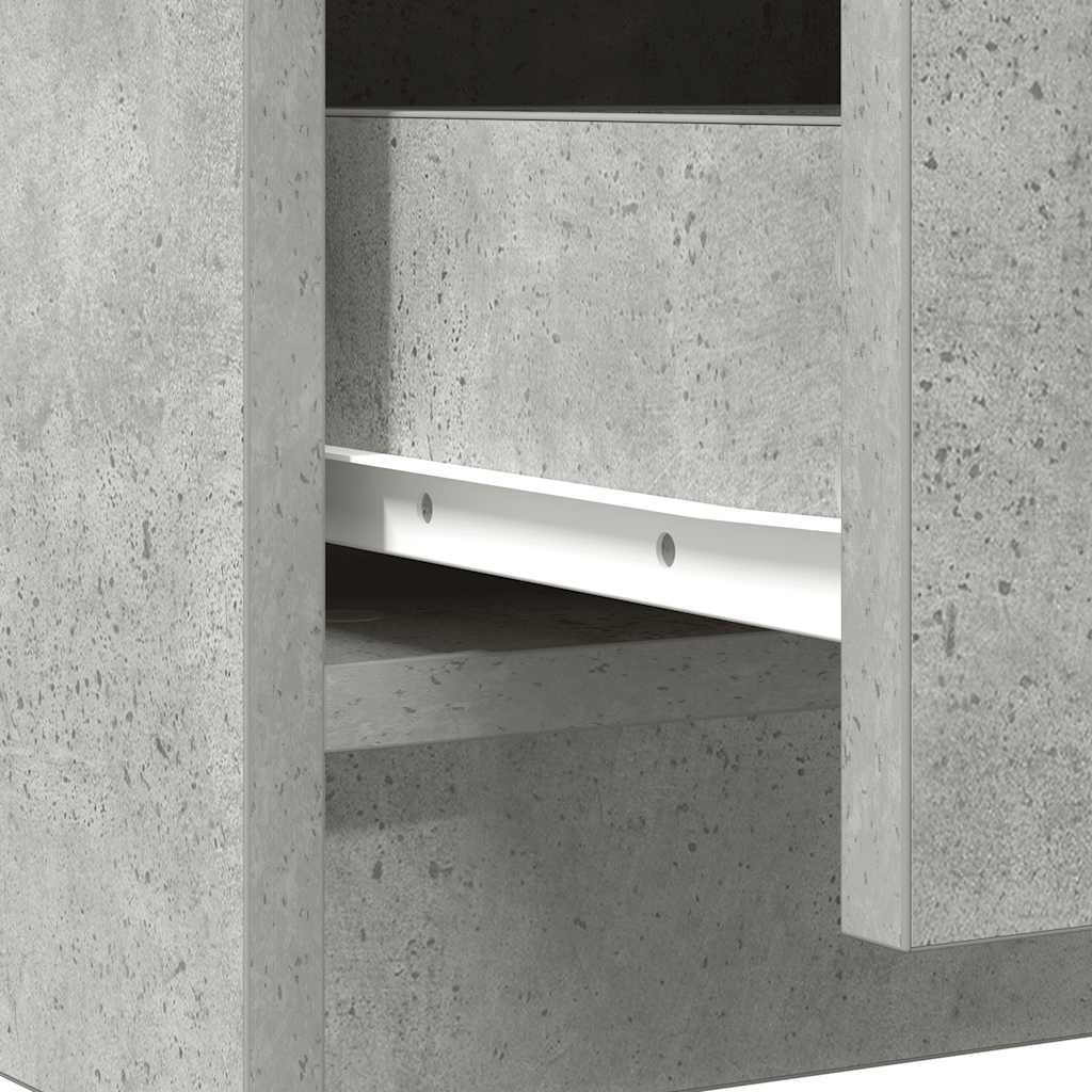vidaXL Sideboard with Drawers Concrete Grey 71x35x84cm Engineered Wood
