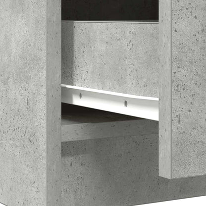 vidaXL Sideboard with Drawers Concrete Grey 71x35x84cm Engineered Wood