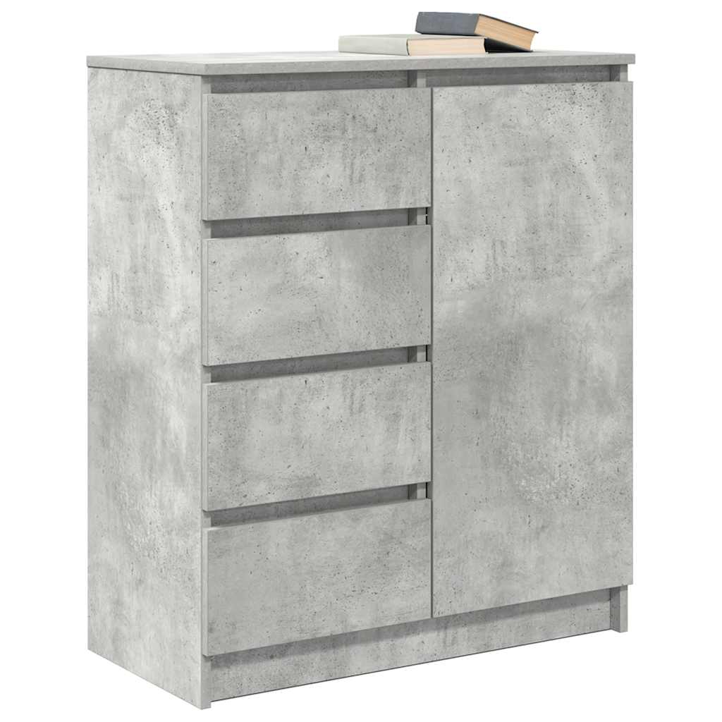 vidaXL Sideboard with Drawers Concrete Grey 71x35x84cm Engineered Wood