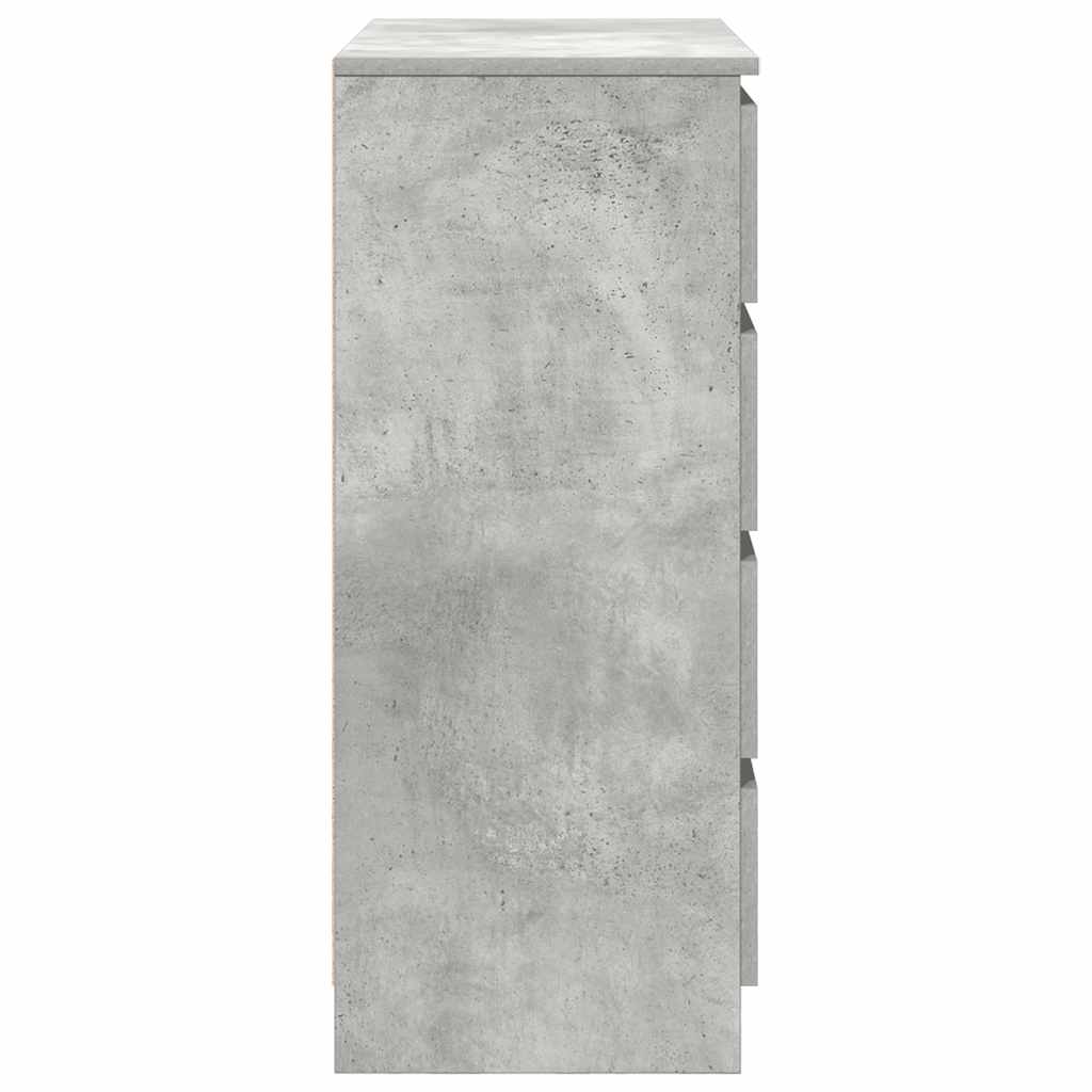 vidaXL Sideboard with Drawers Concrete Grey 71x35x84cm Engineered Wood