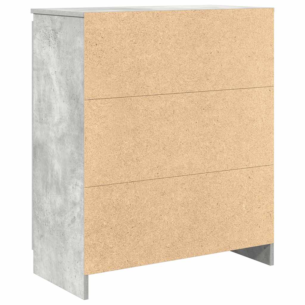 vidaXL Sideboard with Drawers Concrete Grey 71x35x84cm Engineered Wood