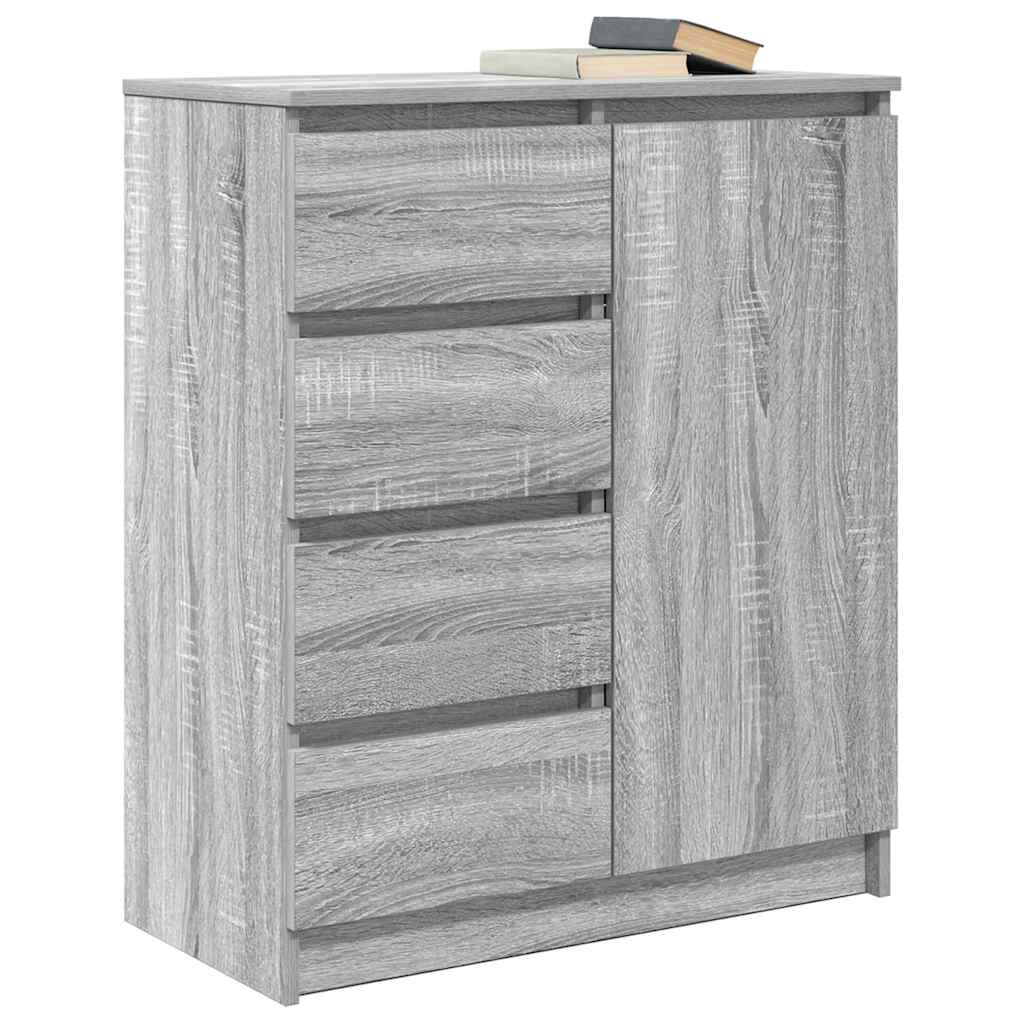 vidaXL Sideboard with Drawers Grey Sonoma 71x35x84 cm Engineered Wood