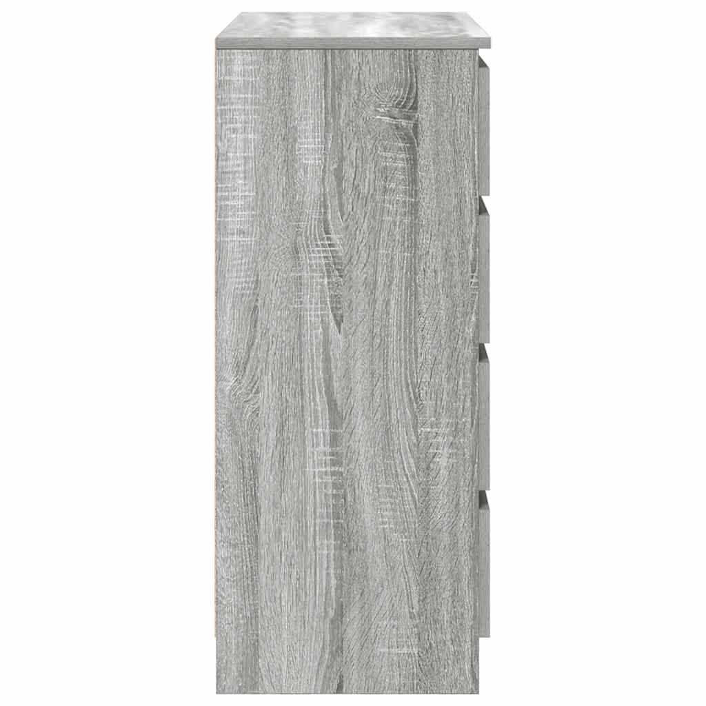 vidaXL Sideboard with Drawers Grey Sonoma 71x35x84 cm Engineered Wood