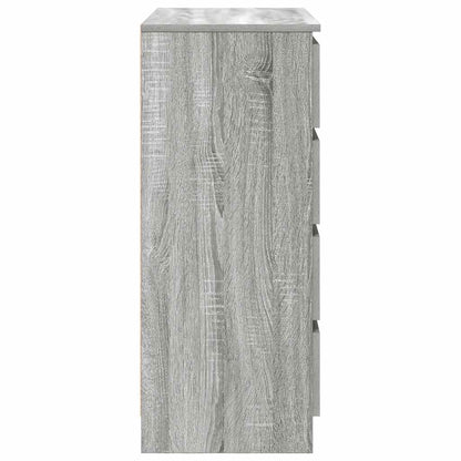 vidaXL Sideboard with Drawers Grey Sonoma 71x35x84 cm Engineered Wood