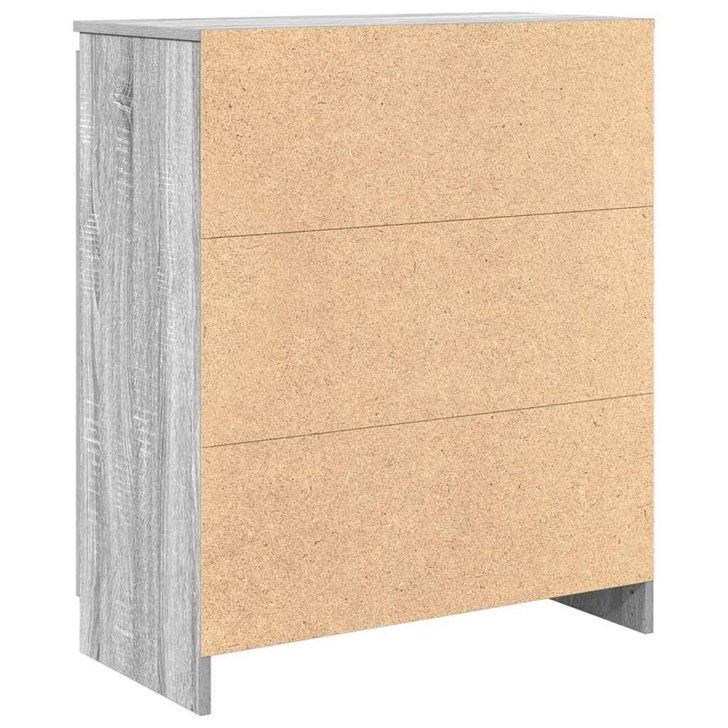 vidaXL Sideboard with Drawers Grey Sonoma 71x35x84 cm Engineered Wood