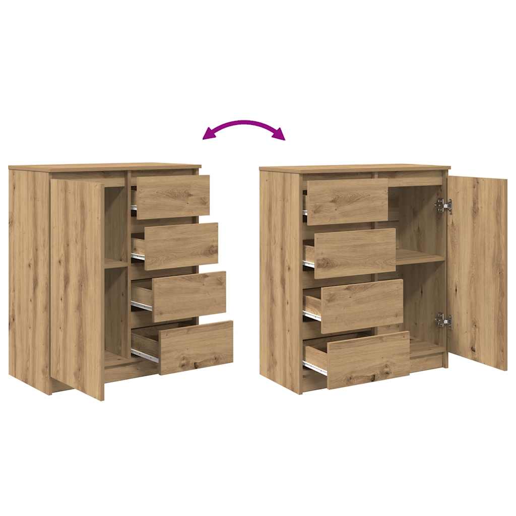 vidaXL Sideboard with Drawers Artisan Oak 71x35x84 cm Engineered Wood
