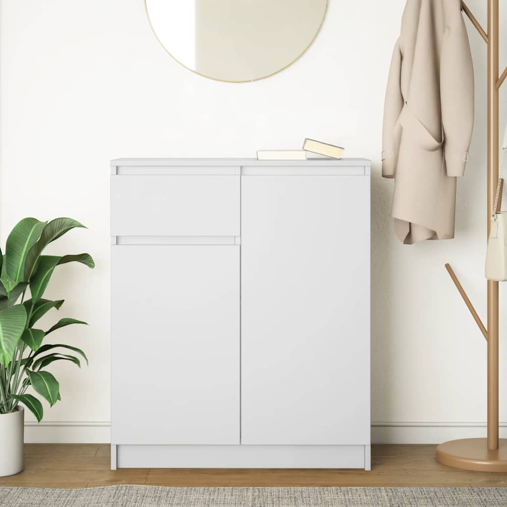 vidaXL Sideboard with Drawer White 71x35x84 cm Engineered Wood