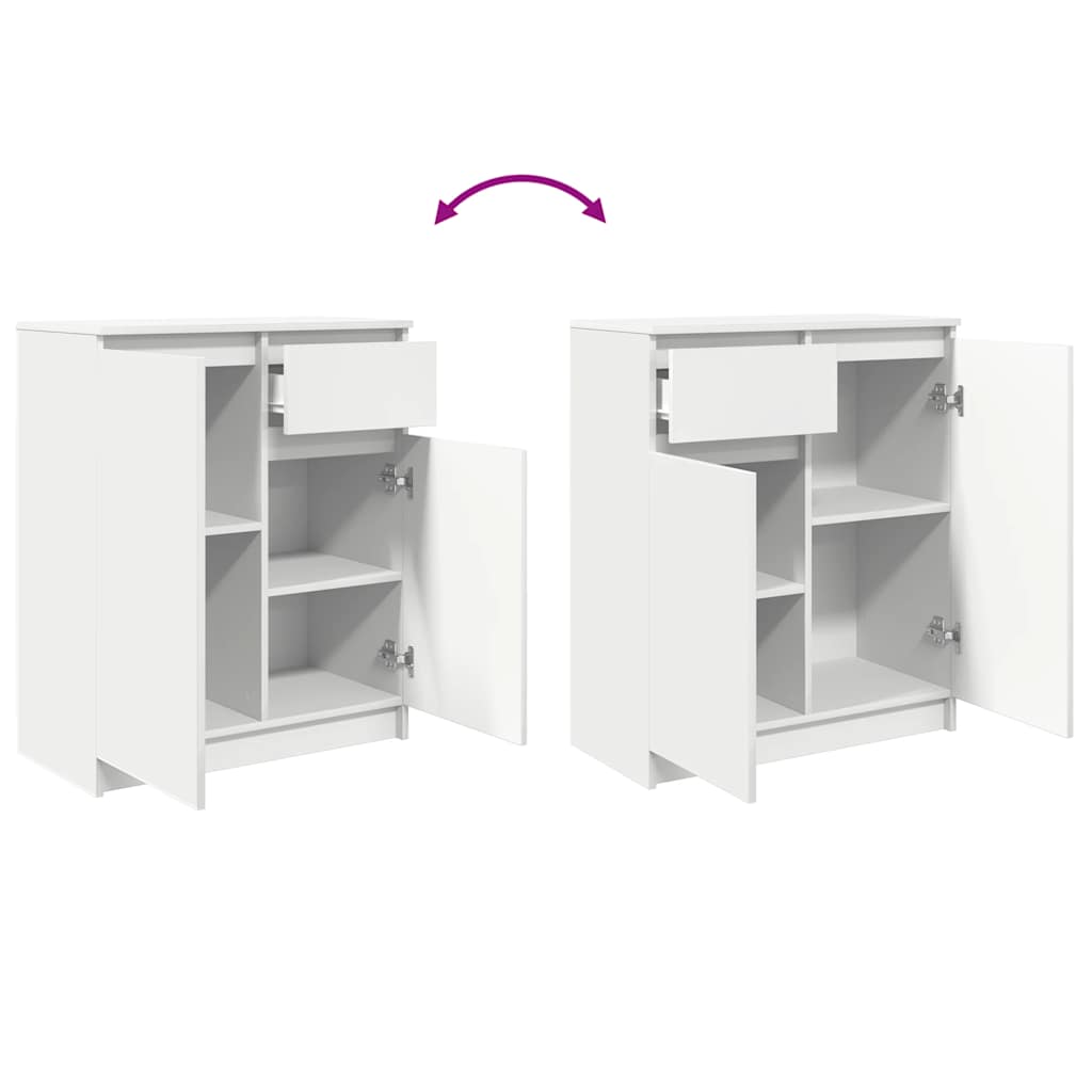 vidaXL Sideboard with Drawer White 71x35x84 cm Engineered Wood