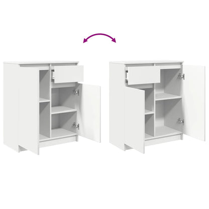 vidaXL Sideboard with Drawer White 71x35x84 cm Engineered Wood