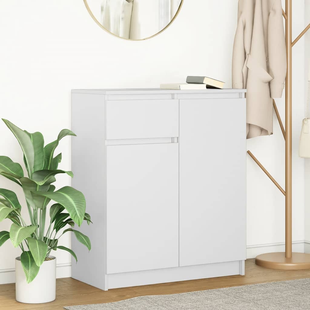 vidaXL Sideboard with Drawer White 71x35x84 cm Engineered Wood