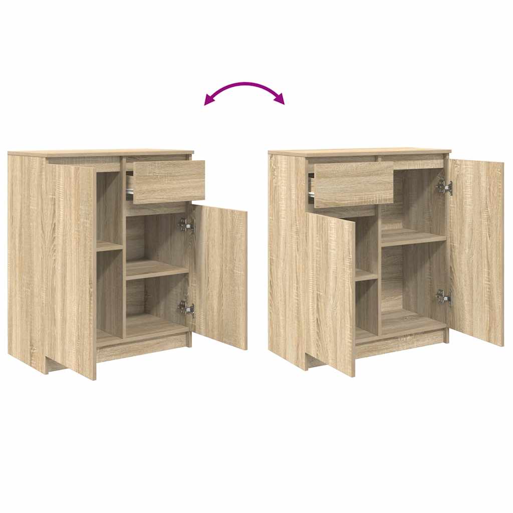 vidaXL Sideboard with Drawer Sonoma Oak 71x35x84 cm Engineered Wood